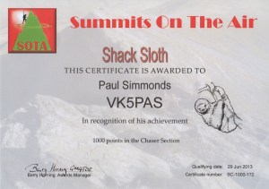Shack Sloth certificate