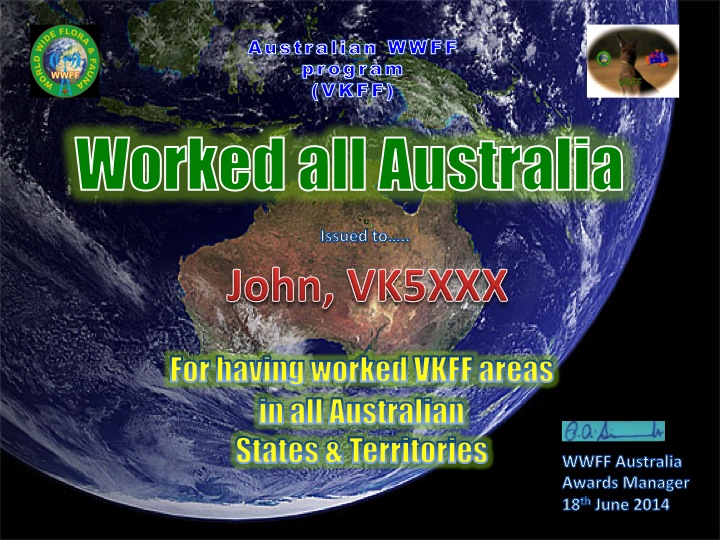 Worked All Australia example