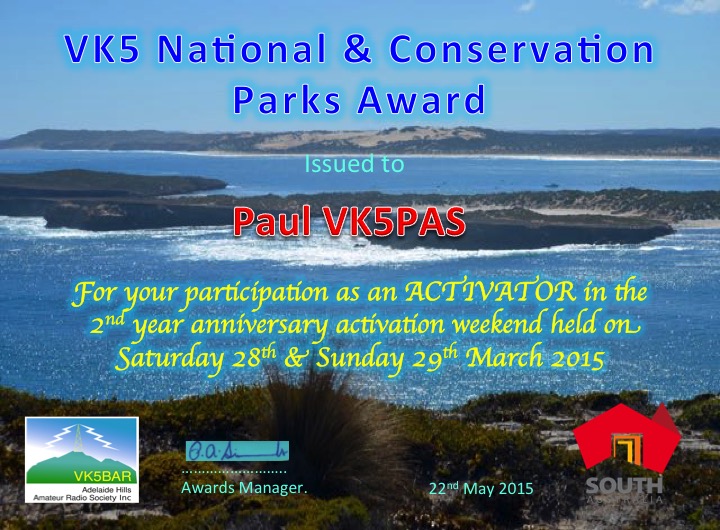 VK5PAS participation