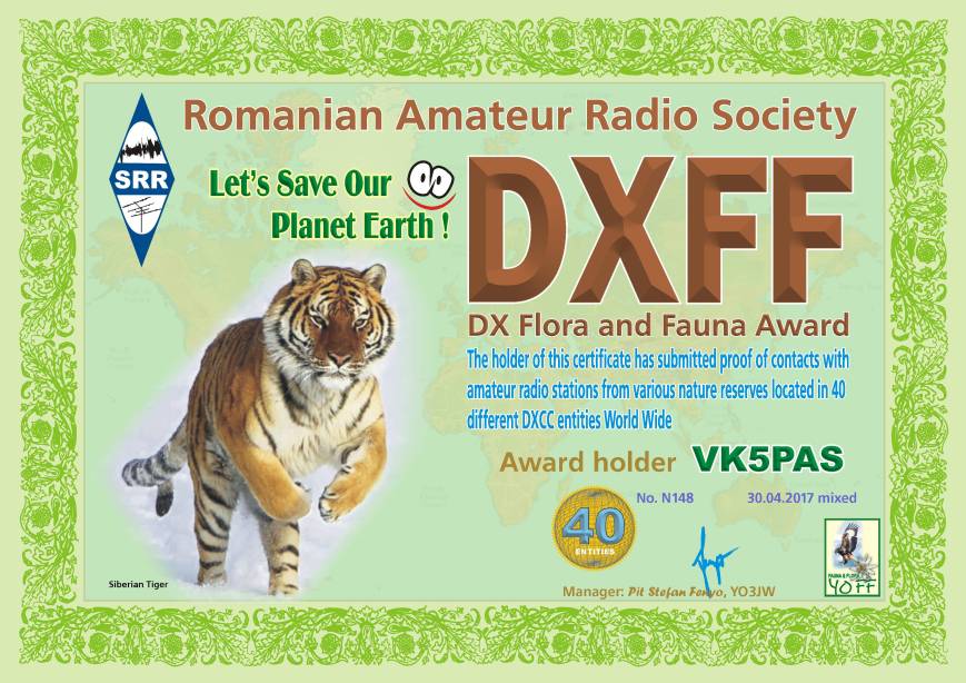 DXFF 40 M 2017 VK5PAS N148