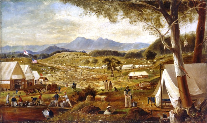 Edward_Roper_-_Gold_diggings,_Ararat,_1854