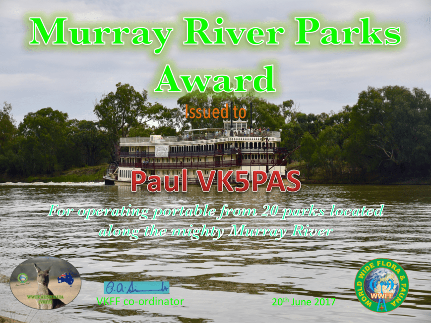 VK5PAS Murray River Activator 20