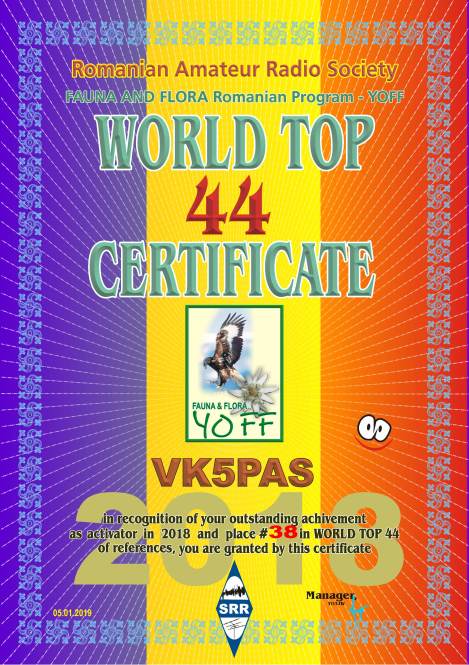 vk5pas certificat top 44 2018 reference